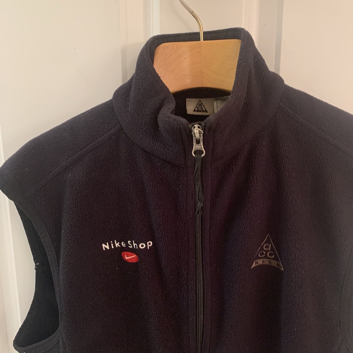 Vintage Nike Shop x ACG Vest Men Medium M Full Zip Black Camp
