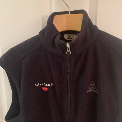 ジャケット・アウター 90s NIKE ACG down vest large Vintage Nike Shop x ACG Vest Men Medium M Full Zip Black Camp