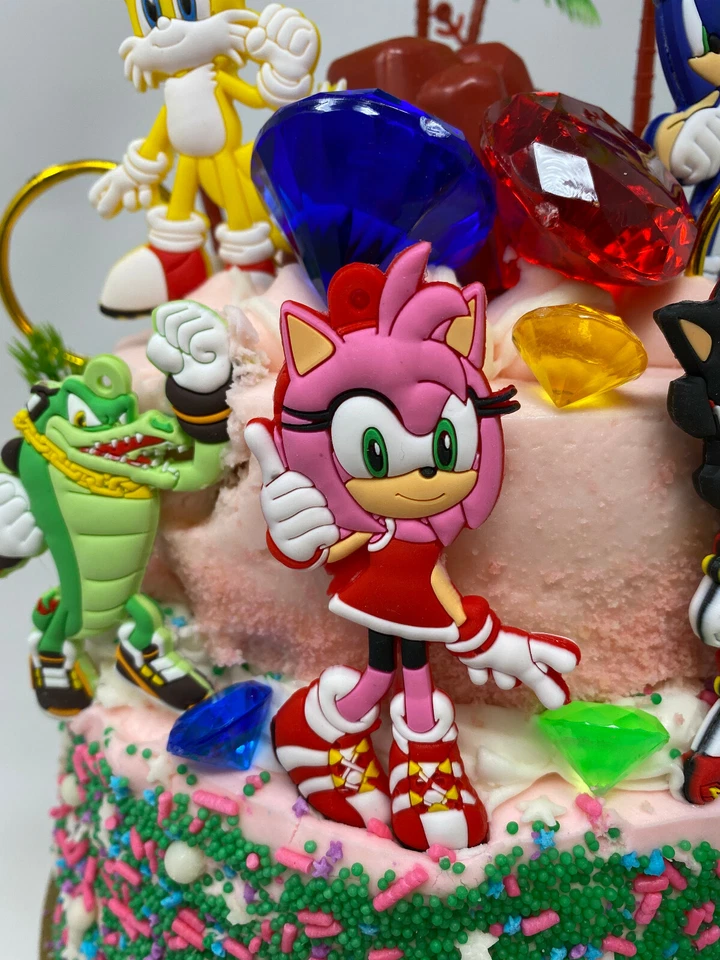Juego de adorno de pastel de cumpleaños Sonic The Hedgehog Deluxe - Nuevo Foto 4 de 4