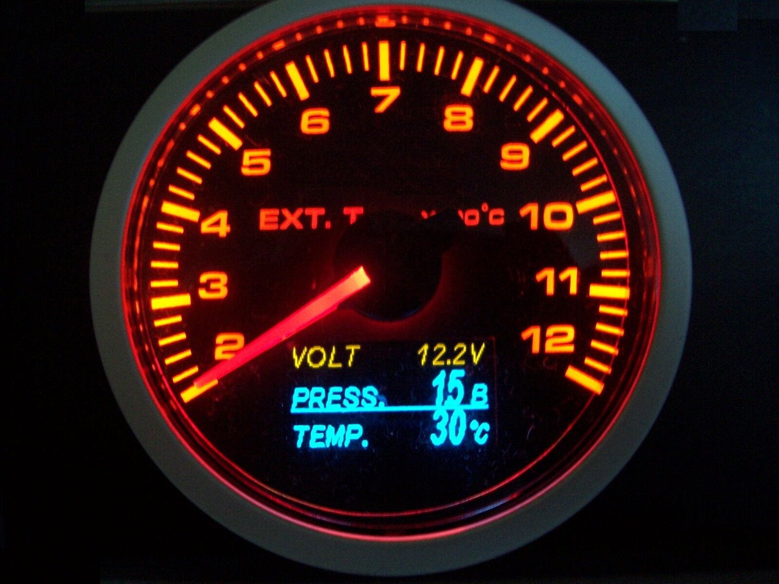 RSR Abgastemperatur Anzeige 4 in 1 klar Benzindruck Öldruck Öltemperatur EGT 60