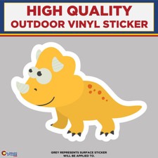Triceratops Dinosaur, High Quality Vinyl Stickers