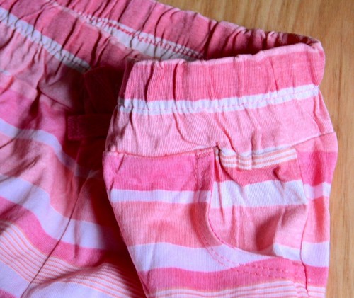 H & T Girls Printed Shorts - PINK  STRIPE- SIZES - 1,2,3,4,5,6 & 7 YEARS - NEW - Picture 6 of 6