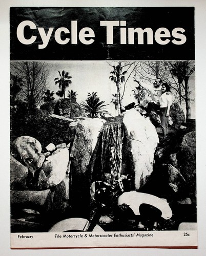 1961 Februar Cycle Times Motorradmagazin Radfahren durch Missouri Big Bear
