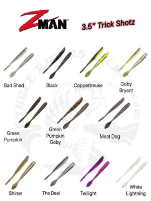 Z-Man Trick ShotZ  ElaZtech 3.5'' ZMan Drop Shot Baits - Choose Color