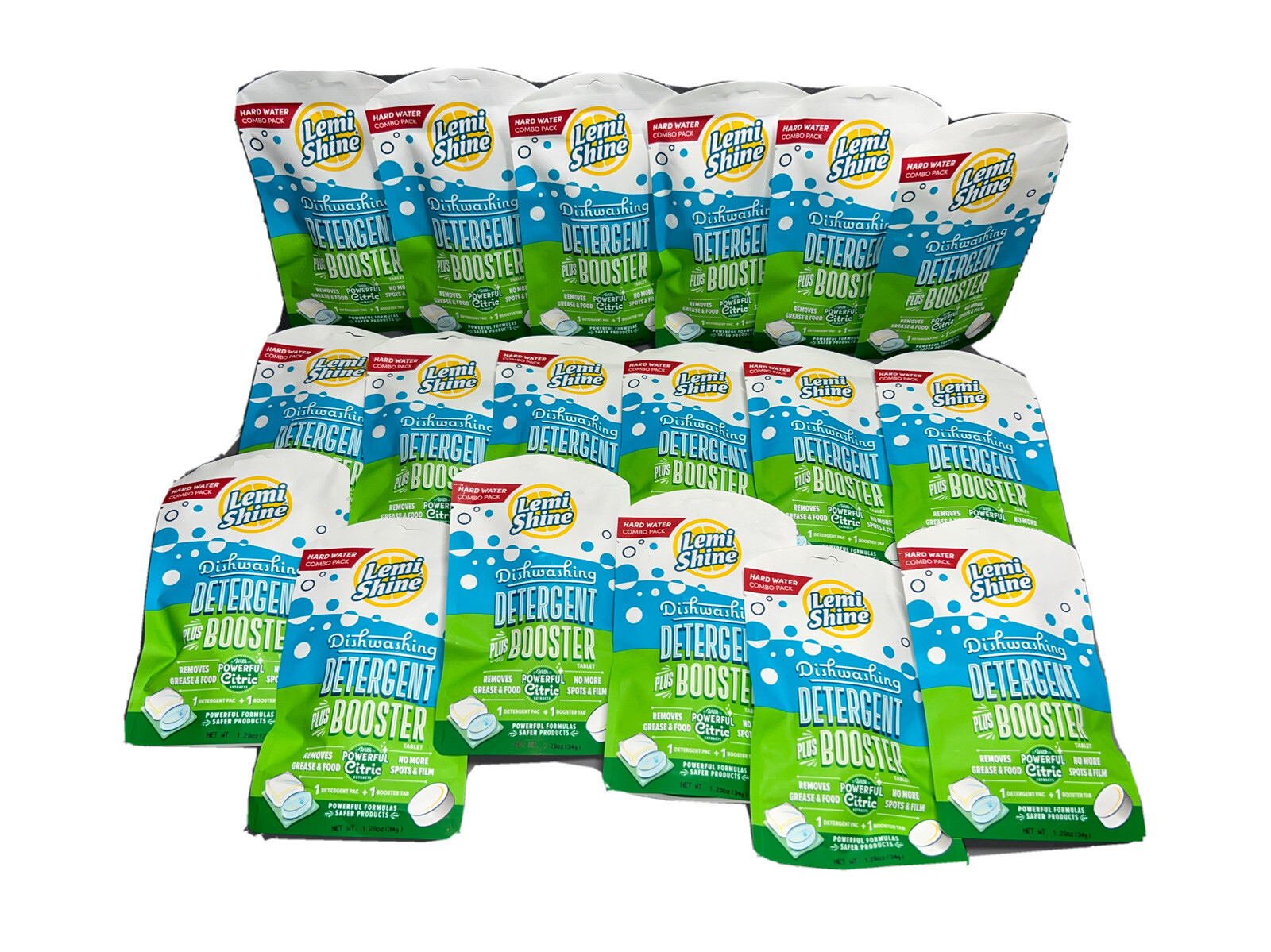 18 Lemi Shine Dishwashing Detergent Plus Booster Tablet Hard Water