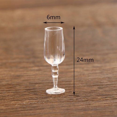 Set of 6 Pieces Cup Goblet Juice Glass Red Wine Glass for Dolls House KitchJF re - Picture 2 of 12