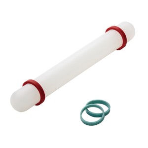CAKE BOSS 23cm Gum Paste Rolling Pin with 2 Guides Plastic