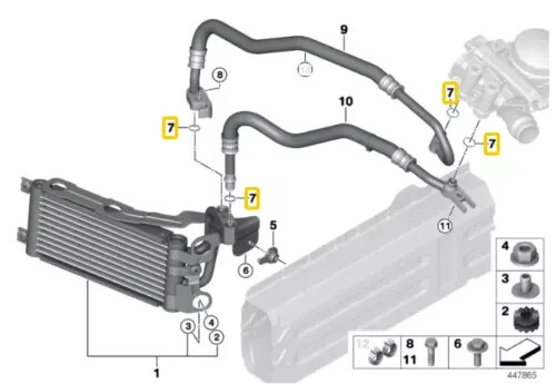 BMW NUOVO ORIGINALE M50 M54 M60 N54 N55 M47 M57 RADIATORE OLIO LINEA O-RING 2 PZ - Foto 4 di 4