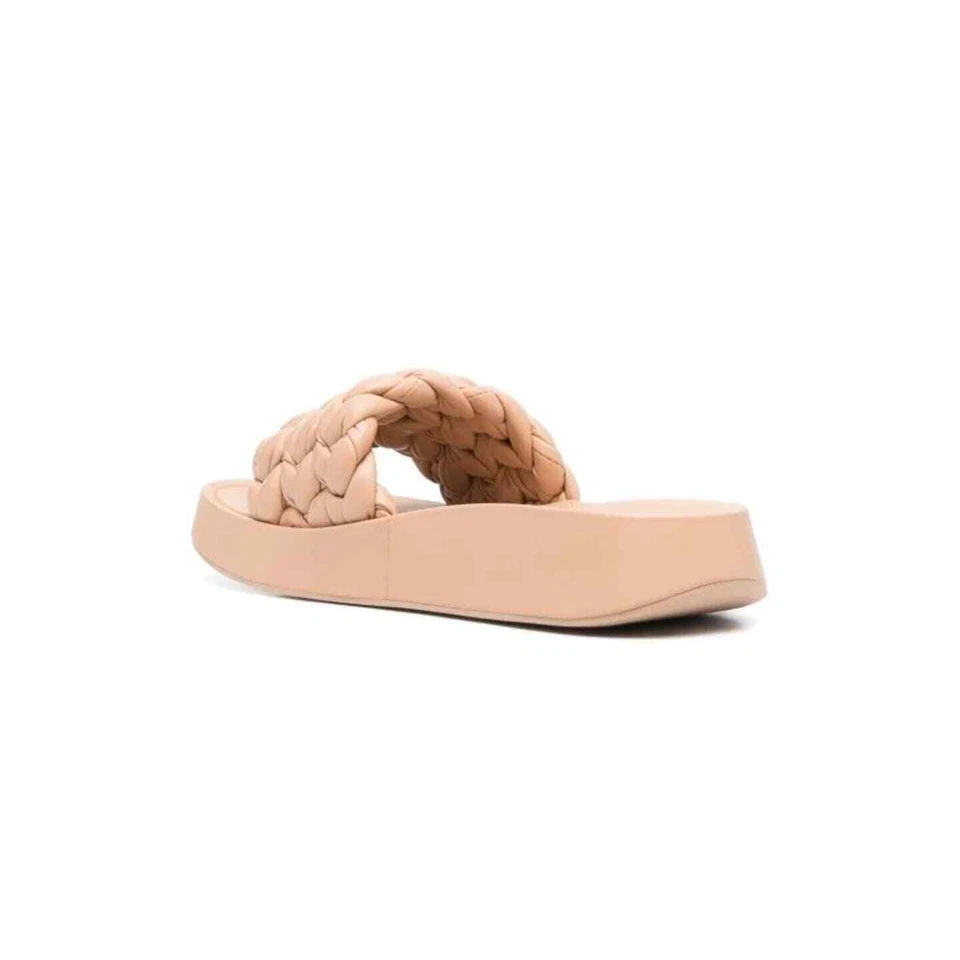  "ASH Victoria Braided-Strap Flatform Slides, Size 7.5 US, Skin" - Image 3 of 4