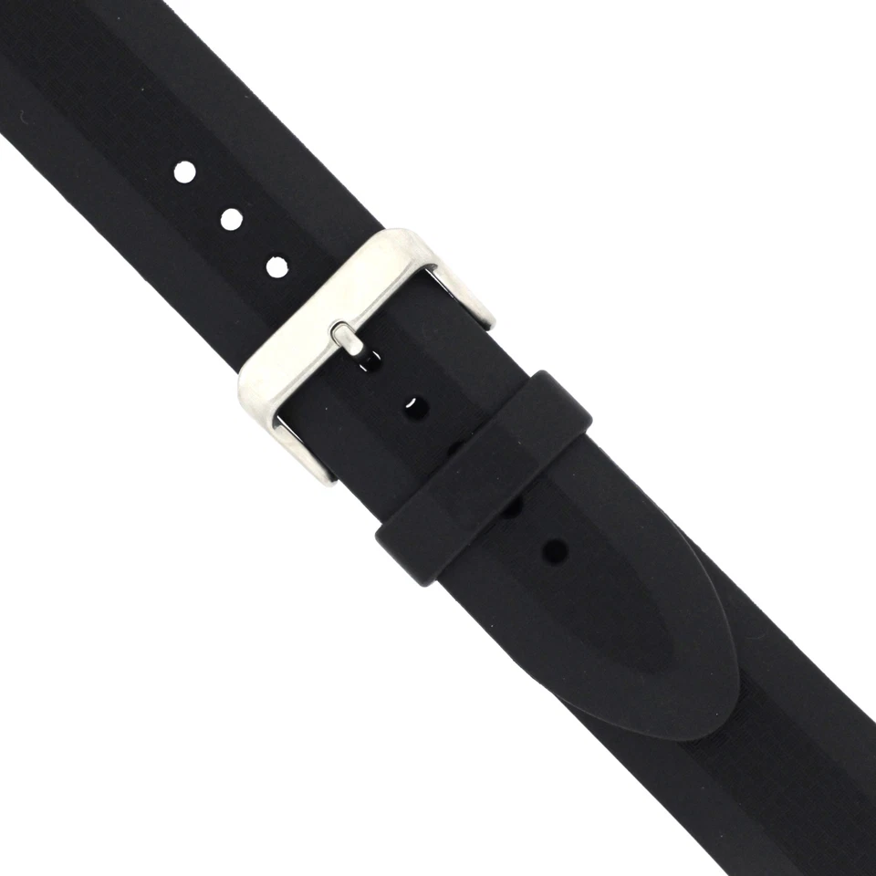 Correa de reloj Pulsar original 24/21 mm para hombre Tech Gear negro goma uretano PP065X Foto 2 de 2