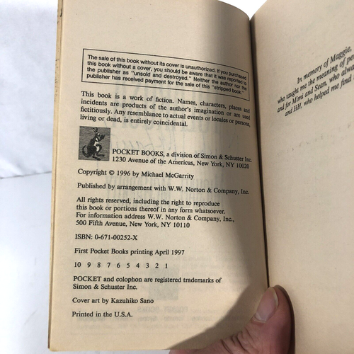Tularosa by Michael McGarrity Autographed First Pocket Books Printing 1997 - Picture 5 of 5