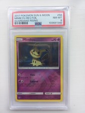 Pokémon TCG Mimikyu - PSA 8 - 58/145 Sun & Moon Guardians Rising Reverse Holo