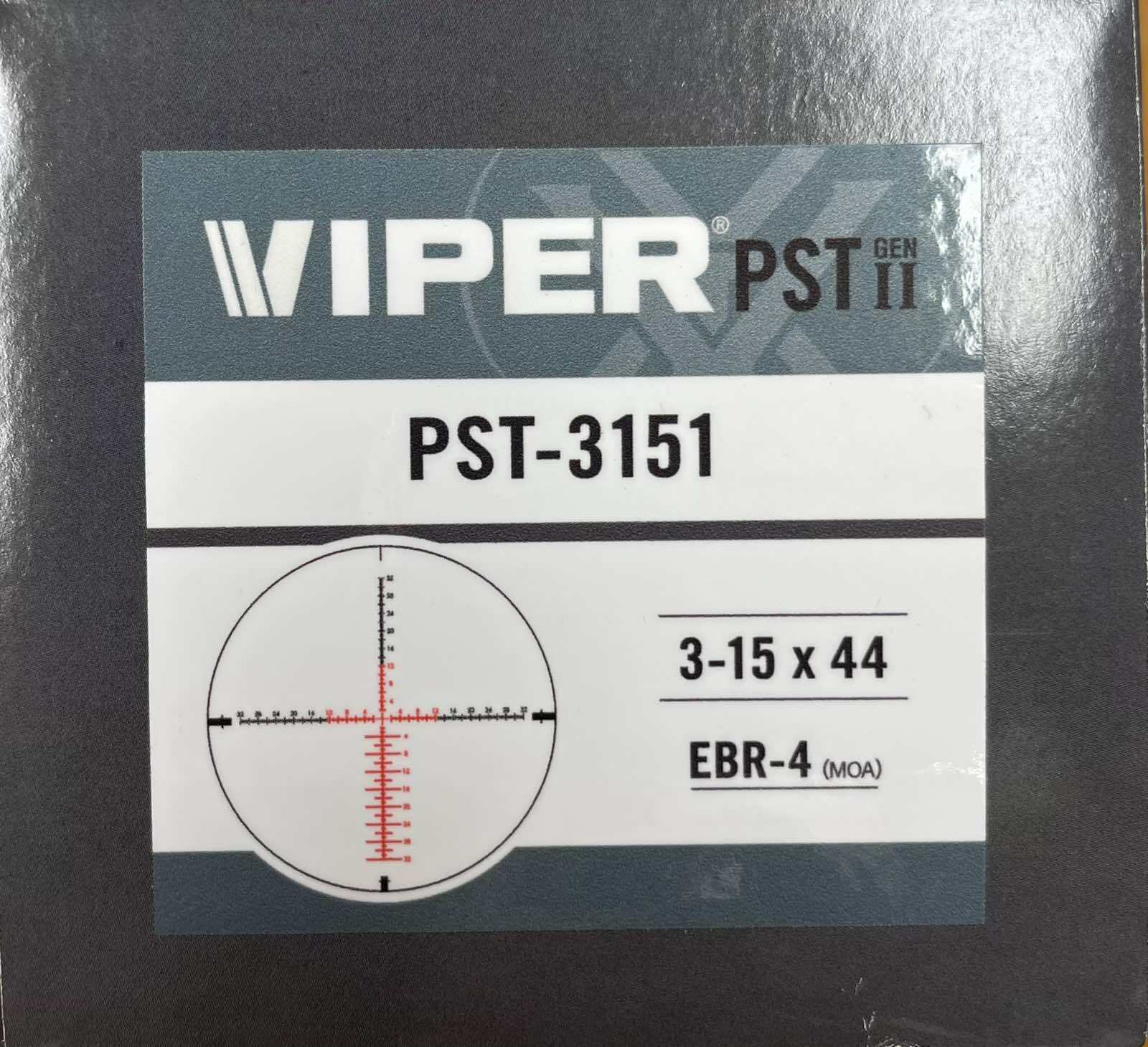 Vortex Viper PST Gen II 3-15x44 Illum EBR-4 MOA SFP Scope PST-3151 | Ships Free