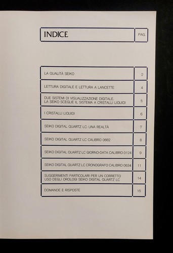 SEIKO DIGITAL QUARTZ LC MANUALE DI INFORMAZIONI OROLOGIO QUARZO 1971 - Picture 3 of 5