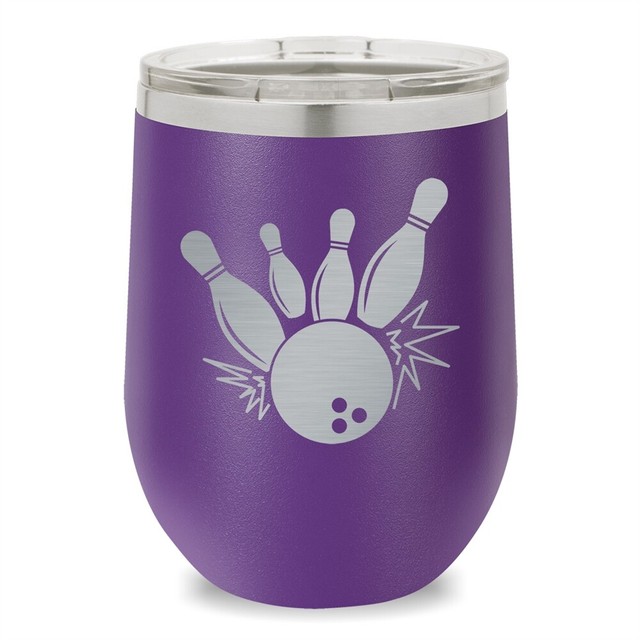Wine Glass Tumbler, Bowling Ball and Pins eBay
