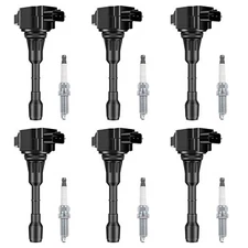 Set of 6 Iridium Spark Plug and 6 Ignition Coil Pack For Nissan Infiniti Maxima