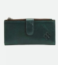 Patricia Nash Nazari Distressed Vintage Blue Coral RFID Wallet NWT MSRP 89.00