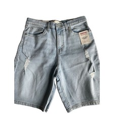 Signature By Levi Strauss Co. Boys Loose Skate Shorts 16 Reg Distressed NWT