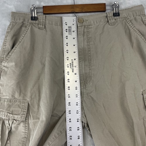 Pantaloncini cargo Wrangler uomo taglia 38 marrone ripstop cotone utility escursionismo lavoro - Foto 9 di 12