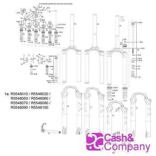 Forcelle bianchi Rockshox per biciclette
