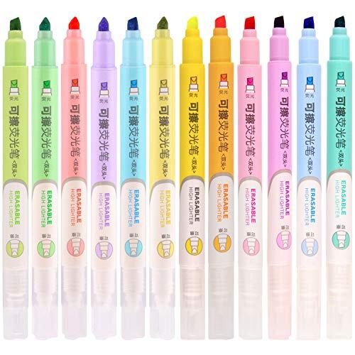 Erasable Highlighters Double Head Smooth Writing Highlighters Chisel Tip Assorte-image