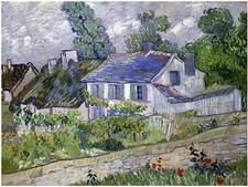 Houses Auvers Road Vincent Van Gogh Tile Mural Kitchen Backsplash Marble Ceramic