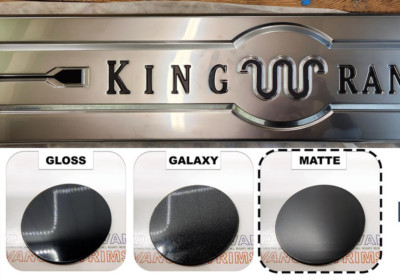 Matte Black fits KING RANCH NARROW FONT Letters Inserts WITH ARROWS & SNAKE
