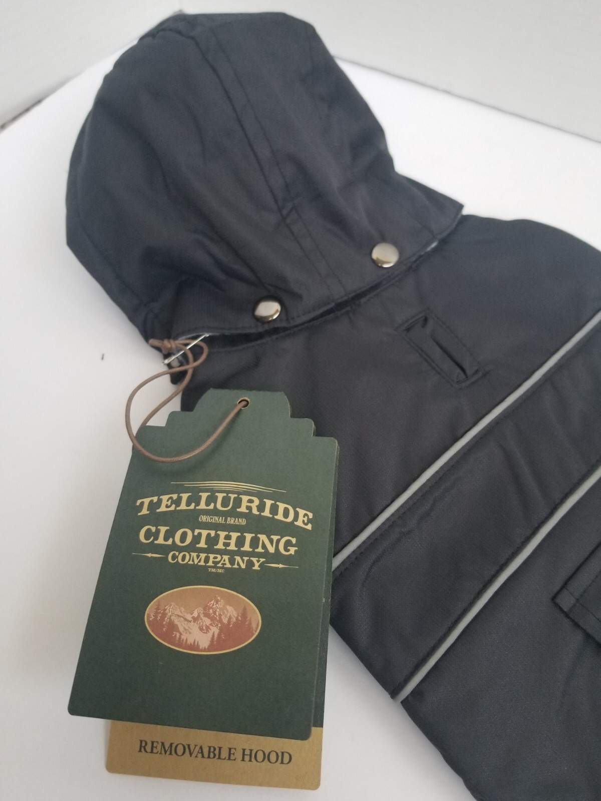 Telluride Clothing Co Pet Dog Fleece Lined Hooded Rain Jacket SMALL