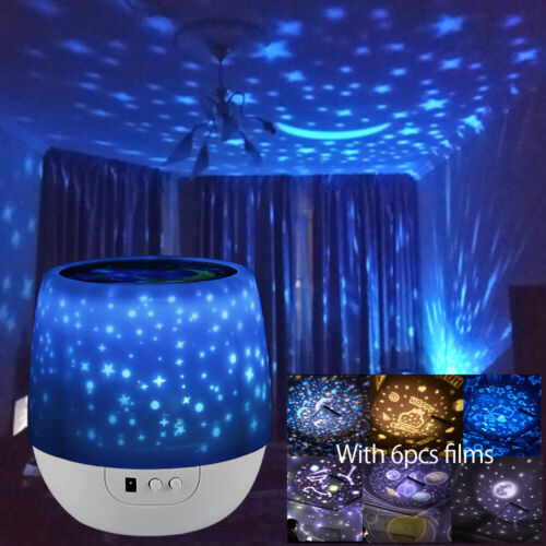 Night Light Star Moon Sky Projector LED Rotating Baby Mood Lamp party xmas oo - Picture 1 of 10