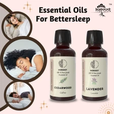 Heroot BetterSleep Aromatherapy Combo | Cedarwood & Lavender Essential Oils