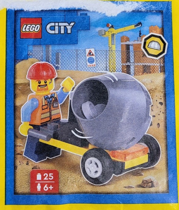 LEGO® Set 952403-1 - Builder with Cement Mixer paper bag