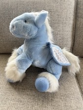 Animal Alley Blue Pegasus Plush 17" Horse Toys R US 2000 Commonwealth Metallic