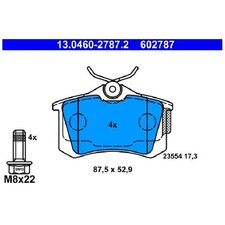 Satz Bremsbeläge Bremsklötze hinten für Skoda Kamiq NW4 Octavia 2 1Z3 2401307