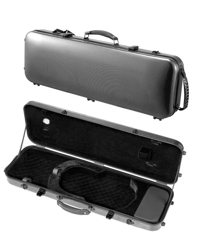 4/4 Full Size Violin Case Carbon Fiber Oblong Violin Box Portable Carrying Bag