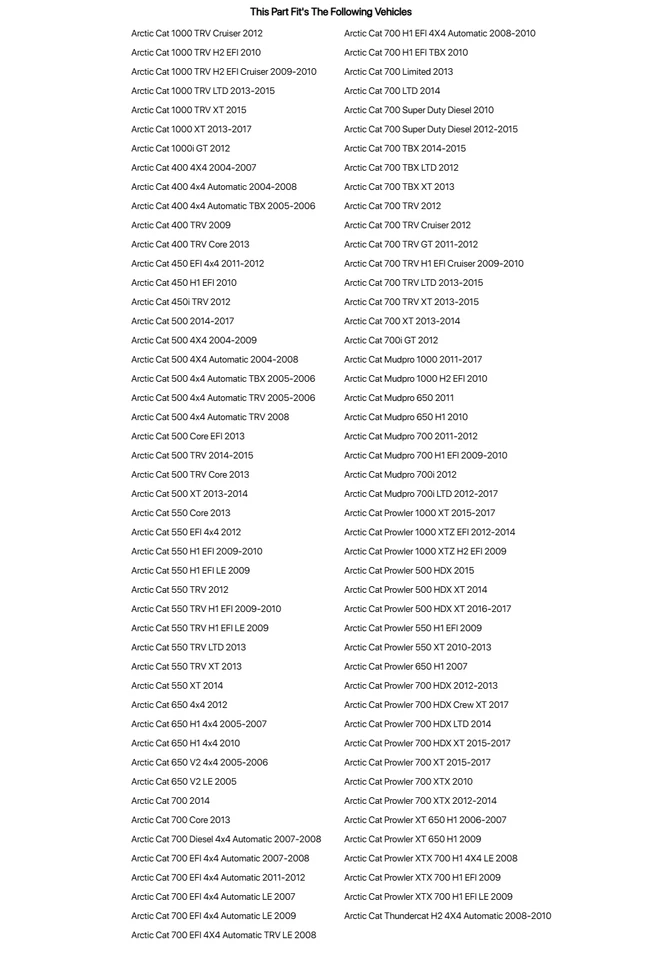 Tusk Rear Independent Suspension Kit For ARCTIC CAT Prowler 550 XT 2010-2013 Foto 4 de 4