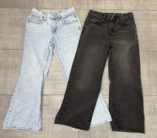 Girls Old Navy Baggy Hi-Rise Wide leg Jeans Flare Leg Jeans Size 10