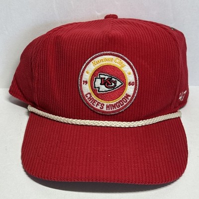 Kansas City Chiefs Corduroy Rope Hat Stoney Clover Lane '47 Brand SnapBack NWT