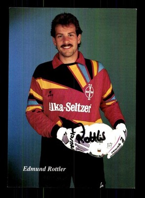 Edmund Rottler Autogrammkarte Bayer Uerdingen 1992-93 Original Signiert