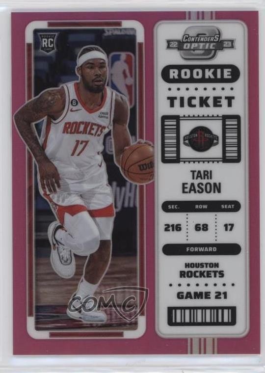 2022-23 Panini Contenders Optic Rookies Pink Prizm 67/75 Tari Eason #10 RC 0zu6