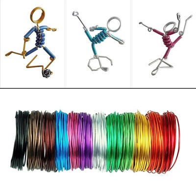 12x Aluminium Draht farbig Handarbeit Accessoires Schmuck