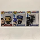 Funko Bitty POP! Mixed Lot of 3 - Marvel - Loki Captain America Black Panther