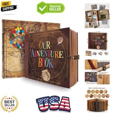 Our Adventure Book Travel Diary Photo Book, Scrapbook, Photo Album - Retro Vi...