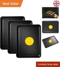 Image of 32cm Non-Stick Baking Tray Set - 3-Pack, Oven Safe & Easy Clean for Home Cooks