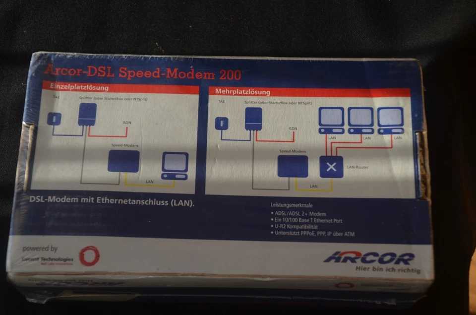 Arcor DSL Speed - Modem 200 - DSL Modem mit Ethernetanschluss (LAN) ovp - Bild 3 von 4