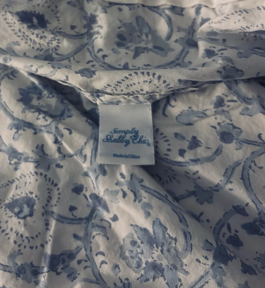 Edredón floral azul retazos bohemios Rachel SIMPLY SHABBY CHIC - Completo/Reina Foto 3 de 4