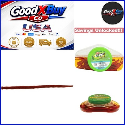 Gulp Alive Saltwater Bloodworm Bloody 6in Bait 18.2oz Reusable Container