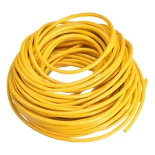 11 Yards 3mm Round Leather Cord Lacing String for DIY Crafts Yellow