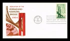 US COVER VERRAZANO-NARROWS BRIDGE FDC SCOTT 1258 KEN BOLL CACHET CRAFT