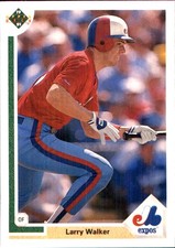 Larry Walker 1991 Upper Deck #536 Montreal Expos HOF FREE SHIPPING AutographDen