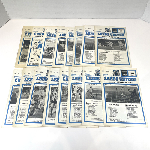 Leeds United Home Programmes Season 1971-73 Job Lot X 17 Match Day
